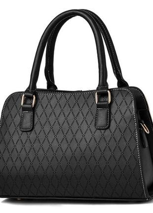 Оригинальная женская сумка на плечо черно-белая комбинированная, женская сумочка эко кожа белая черная6 фото