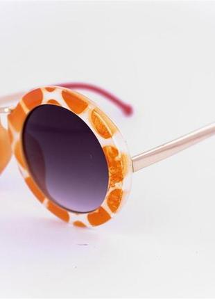 Оригинальные круглые солнцезащитные очки жираф 25001 фото