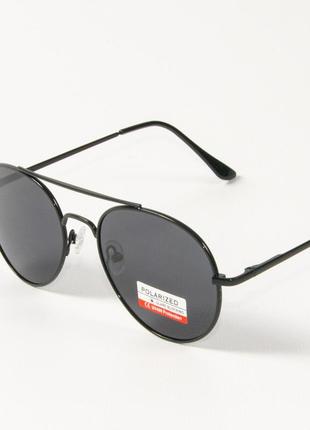 Поляризационные солнцезащитные очки авиаторы p8048/1 черные3 фото