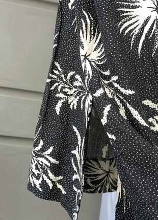 Сарафан сукня гудзики пояс узор принт віскоза льон5 фото