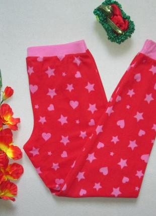 Суперові теплі флісові домашні піжамні штани принт зірочки сердечка love to lounge5 фото