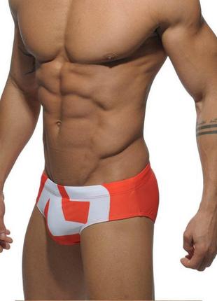 Мужские короткие плавки слипы sport line оранжевый2 фото