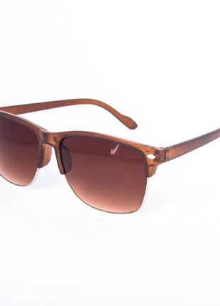 Солнцезащитные очки унисекс коричневые 2-6007/13 фото