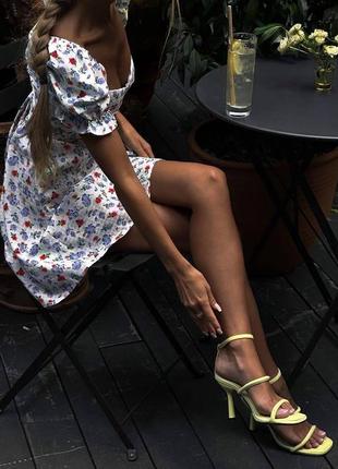 Роскошное кукольное платье беби долл с пышной юбкой расклешенное с корсетным лифом с декольте со шнуровкой фуксия голубое сиреневое мини8 фото