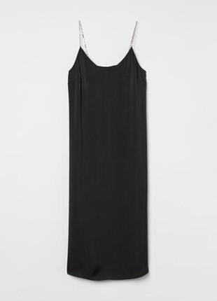 Платье-слип длиной до икр из мягкого атласа,1 фото