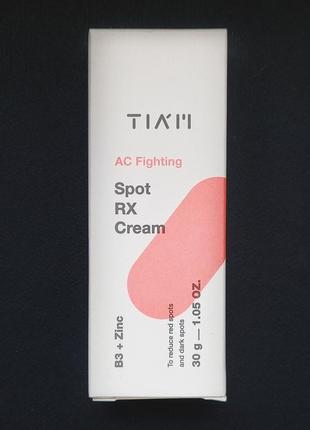 Концентрований точковий крем проти акне і постакне tiam ac fighting spot rx cream (30 г)