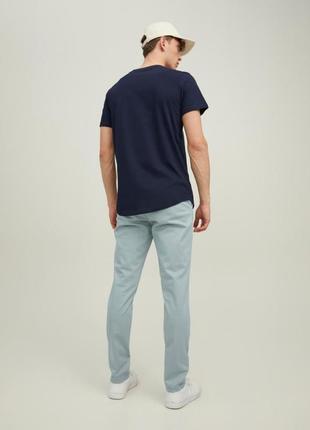 Штани чінос jack & jones slim fit macro bowie blue2 фото