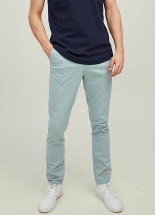 Брюки чинос jack & jones slim fit macro bowie blue