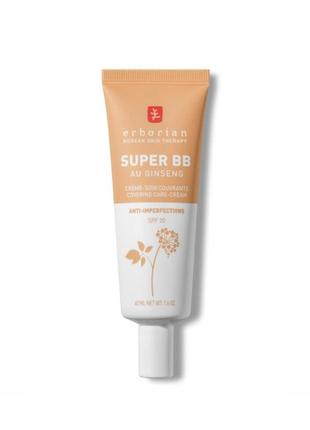 Крем-коректор для проблемної шкіри erborian super bb cream nude 40 мл