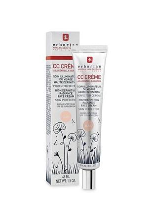 Сс-крем "досконале сяйво" erborian eau ginseng cc cream clair 45 мл1 фото