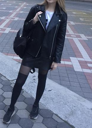 Bershka oversized косуха из эко кожи