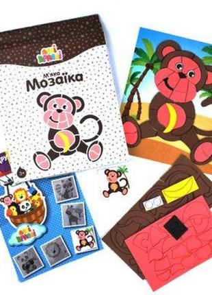 Набор для творчества "мягкая мозаика: обезьянка"