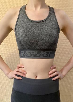 Спортивный укороченный crop топ everlast3 фото