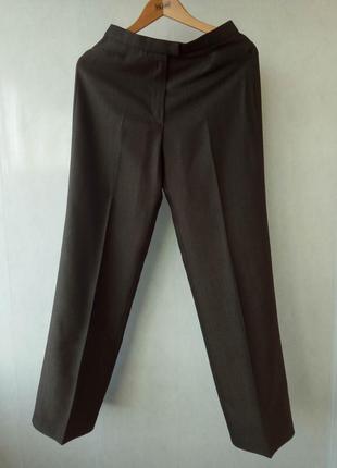 Брючний оливковий вовняний костюм marks&spencer штани uk10 піджак uk123 фото