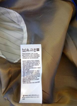 Брючний оливковий вовняний костюм marks&spencer штани uk10 піджак uk129 фото