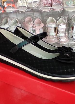 Школьные туфли для девочки черные замшевые на платформе5 фото