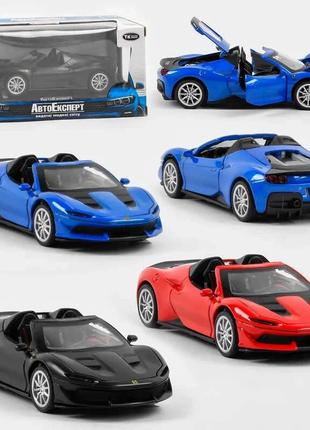 Машинка модель "auto expert" 3 цвета, металлопластик, инерция, свет, звук, 40408