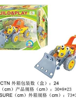 Конструктор детский build&play бульдозер hanye, 116 дет., j-108a