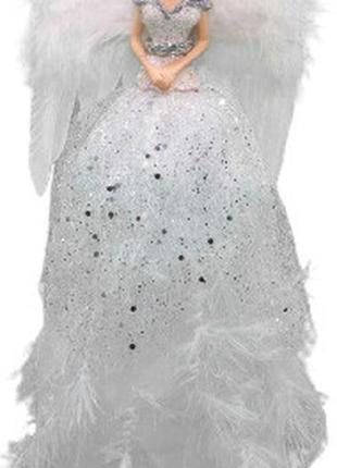 Сувенір світиться "дівчина-ангел" 30см, сріблястий