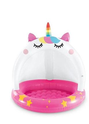 Бассейн детский, единорог, 102-102см, объем 45л, 58438