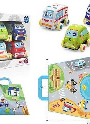 Набір машин, 4шт, інерція, he0219