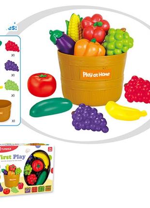 Игровой набор продуктов yunhui фрукты/овощи, 6шт, yh8018-1