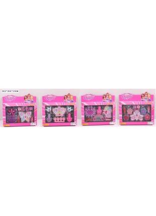 Косметика детская 4 вида, тени, помада, аксессуары для девочек, 20577abcd