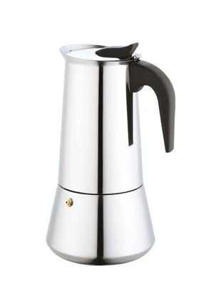 Кофеварка гейзерная kinghoff на 4 чашки, объем 200мл, kh-1044