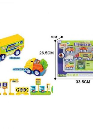 Игровой набор машинки 7шт, заправка, km-901a