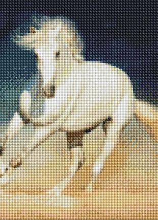 Алмазная мозаика в термопакете, белая грация, на подрамнике 40*50см, amo7139