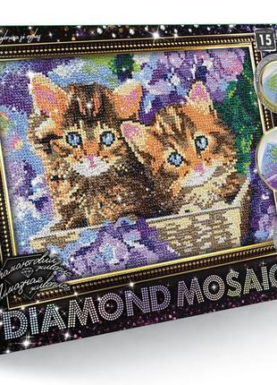 Алмазная живопись diamond mosaic котики, маленькая