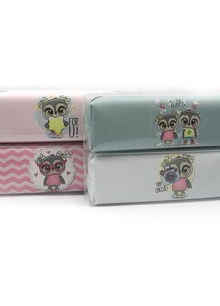 Пенал совята 21*6.2*4.5см, 4 вида, 010m-p