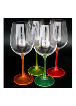 Набор бокалов для вина bohemia neon 350ml, 4шт/упак., 40729350sd4892