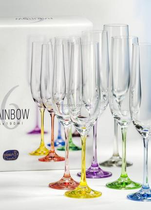 Набір келихів для шампанського "rainbow", 190ml, 40729190sd4641 /п2