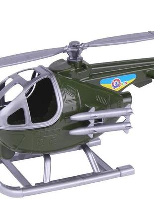 Вертолет детский пластиковый хаки, технок, 8492