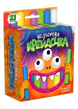 Мел цветной мелки малые 21 цвета, krd-03-01u