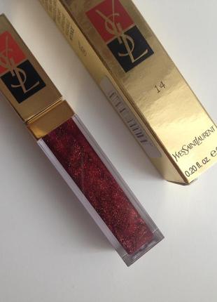 Помада,блеск для губ yves sent laurent gloss brillance ,оригинал 14 тон(слива)