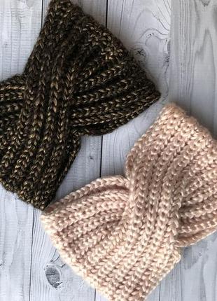 Повязка на голову, бронзовая повязка, повязка пудра