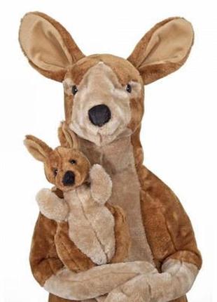 Мягкая игрушка melissa&doug плюшевые мама и ребенок кенгуру (md8834)2 фото