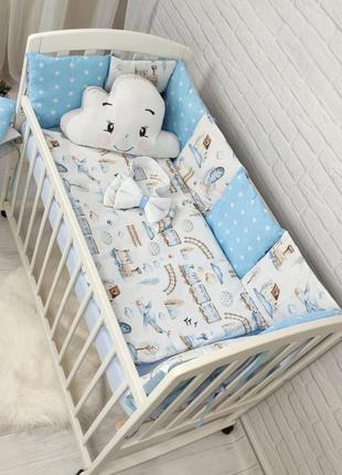 Нежный комплект постель для новорожденных7 фото