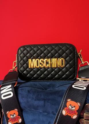 Сумка в стиле moschino the snapshot black