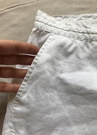 Штаны брюки белые широкие лето 100% рами6 фото