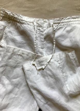 Штаны брюки белые широкие лето 100% рами5 фото