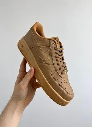 Кроссовки nike air force 1 low brown.