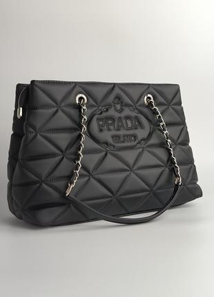 Сумка в стиле prada milano black1 фото