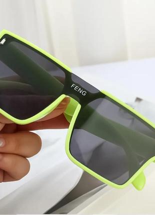 Неоновые стильные солнцезащитные очки3 фото