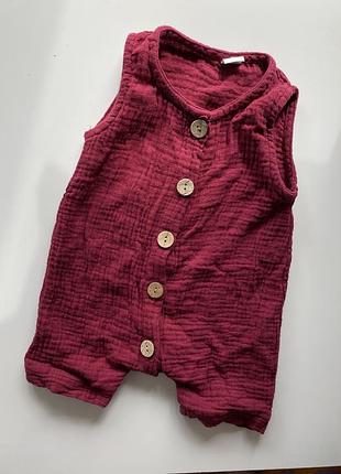 Муслиновый ромпер комбинезон песочник