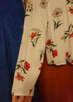 Красива натуральна блуза з открыми плічками, топ, з2 фото