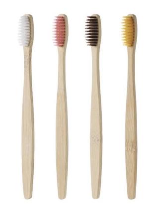 Бамбуковые зубные щетки, натуральная экологически чистая3 фото