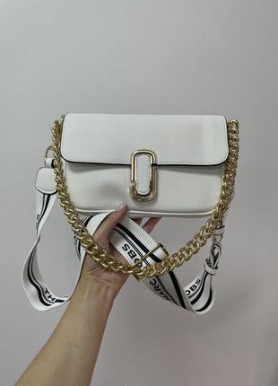 Женская сумка marc jacobs the j marc shoulder bag white